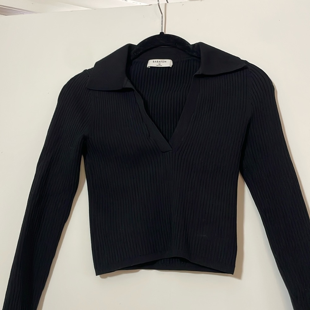 Babaton Sculpt Knit Collared Top